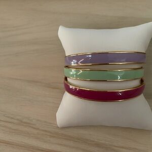 Pretty Enamel Gold Plated Bangle Set ~ Pre-loved
